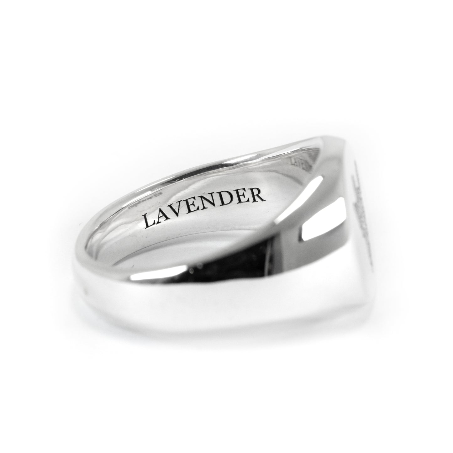 Lavender Signet Ring – Handmade Solid 925 Silver | Lesbian & WLW Symbol