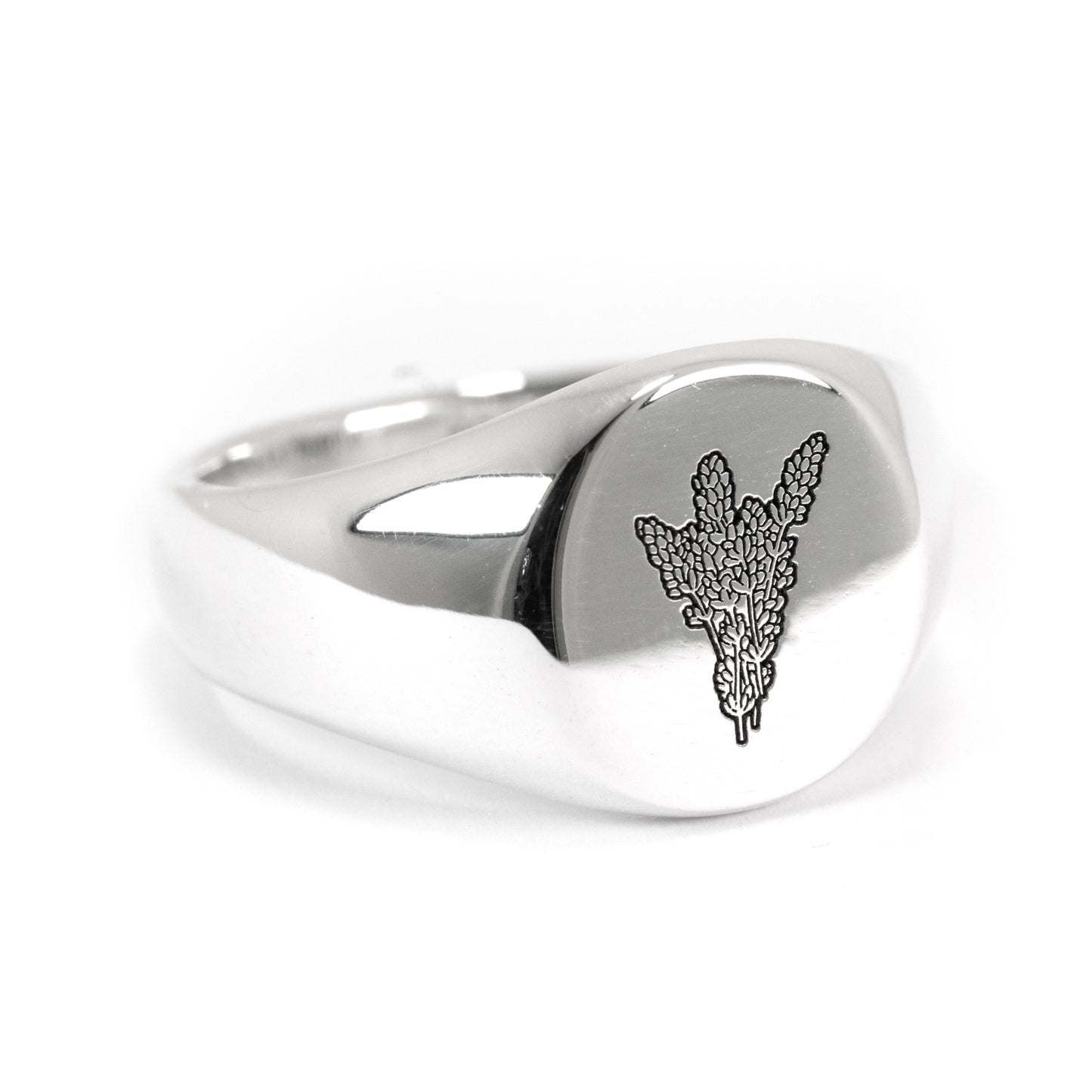 Lavender Signet Ring – Handmade Solid 925 Silver | Lesbian & WLW Symbol