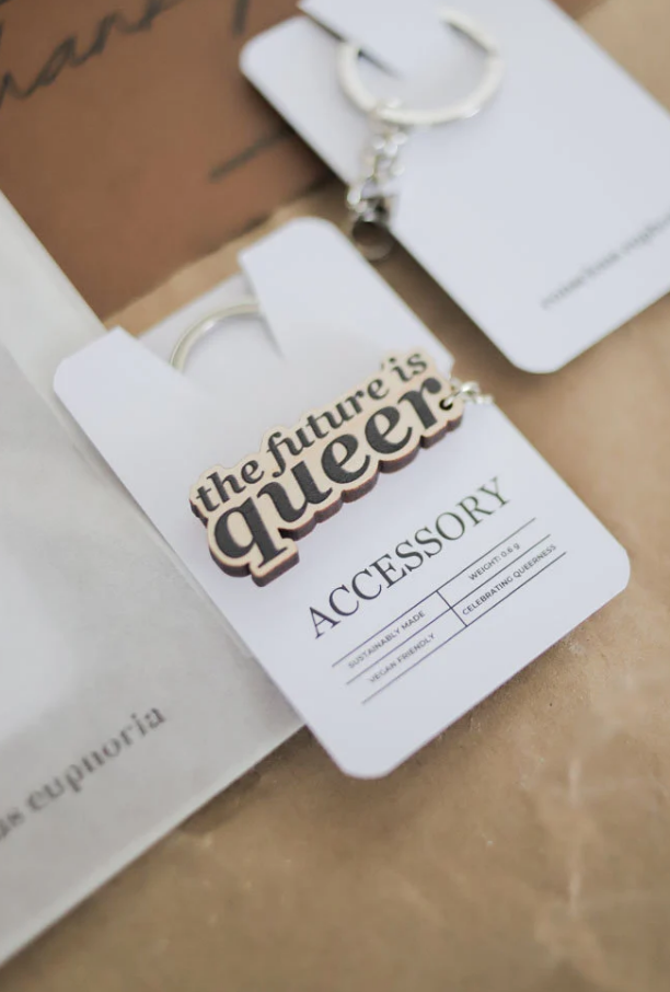 The Future is Queer | LGBTQ+ Wooden Keyring