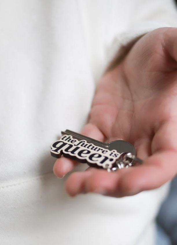 The Future is Queer | LGBTQ+ Wooden Keyring