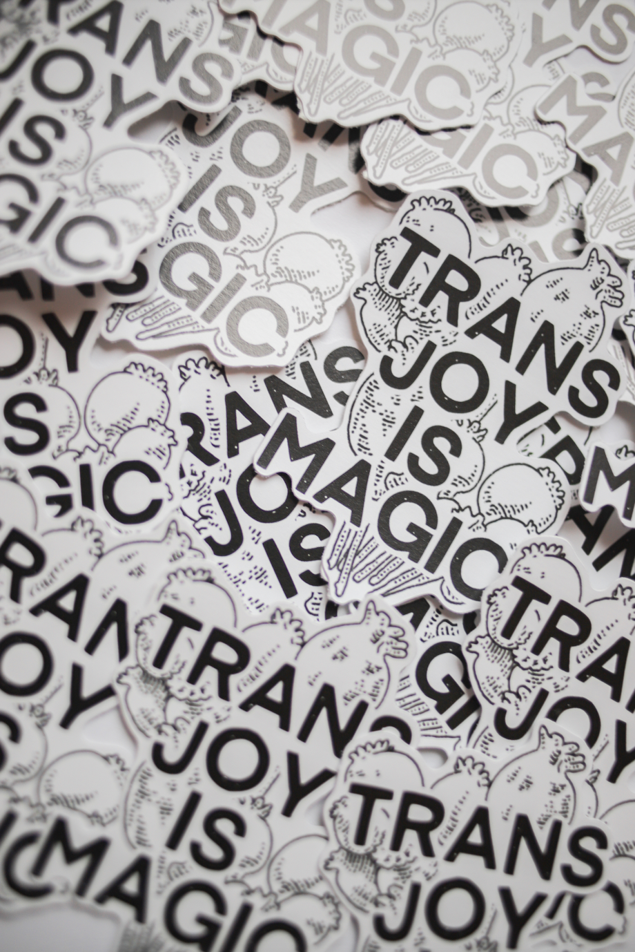 Trans Joy is Magic Sticker Vinyl | Poppies Design (4")