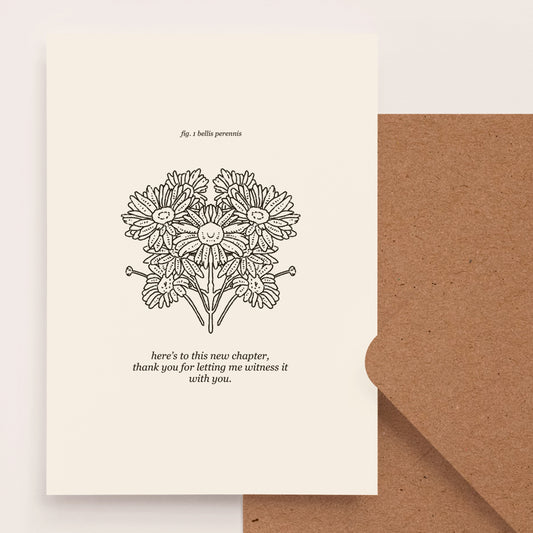 New Chapter" Daisy Greeting Card – Coming Out, Name Change, Trans Affirmation