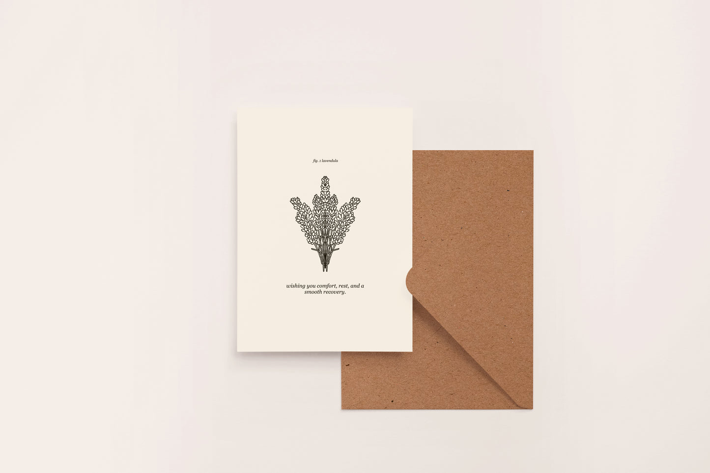 "Wishing You Rest" Lavender Get Well Card – Surgery, Illness, Mental Health