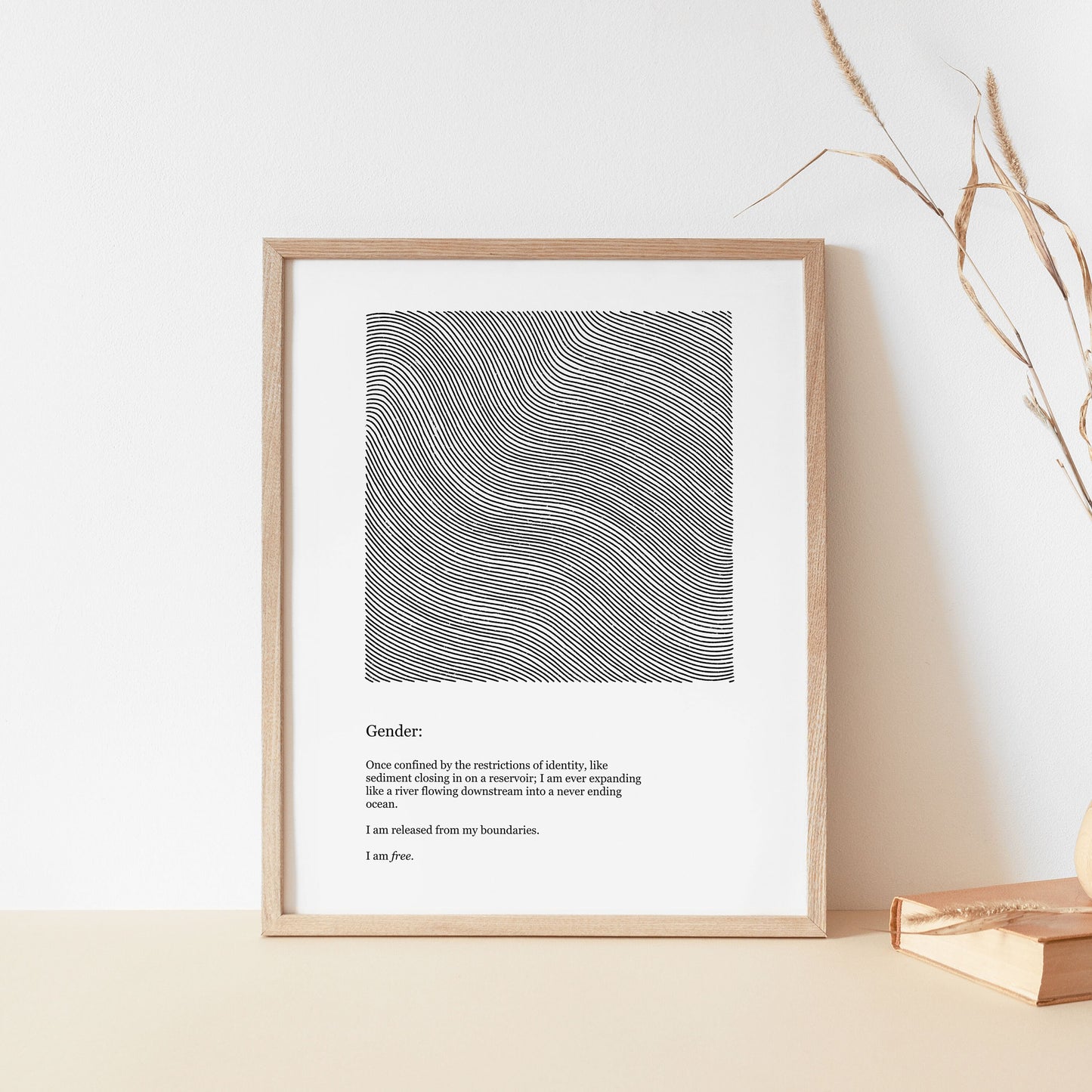Gender Pattern & Poetry | Transgender Art Print