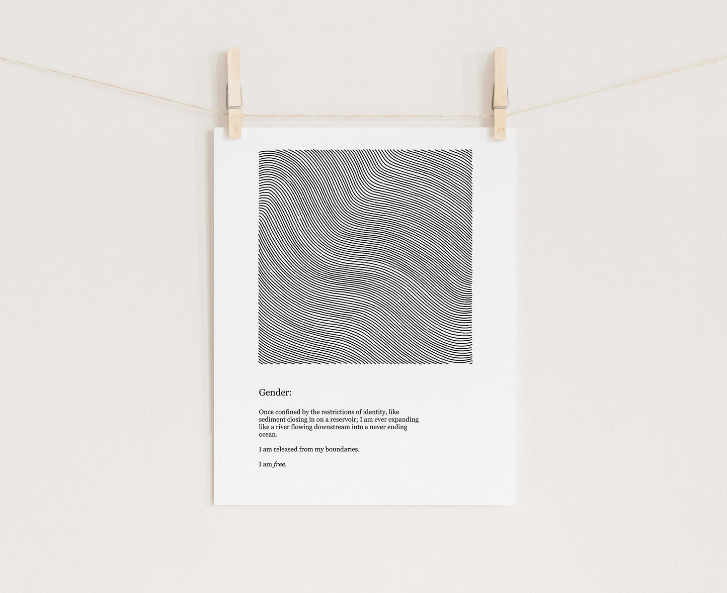 Gender Pattern & Poetry | Transgender Art Print