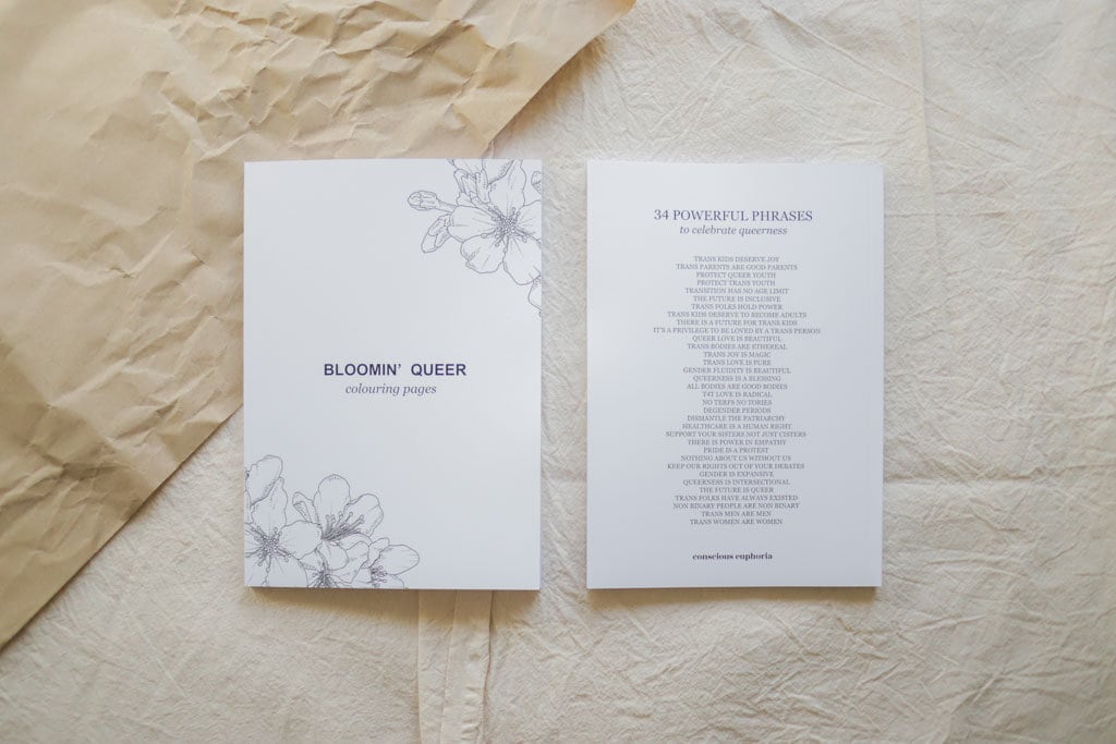 Bloomin' Queer LGBTQ+ Adult Colouring Book, Vol #1