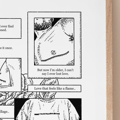 Finding Love Comic Print | Trans People Can Be Loved Too