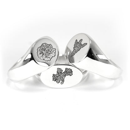 Mushroom Signet Ring – Handmade Solid 925 Silver | Gender Diversity Symbol