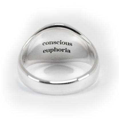 Lavender Signet Ring – Handmade Solid 925 Silver | Lesbian & WLW Symbol