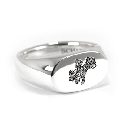 Mushroom Signet Ring – Handmade Solid 925 Silver | Gender Diversity Symbol