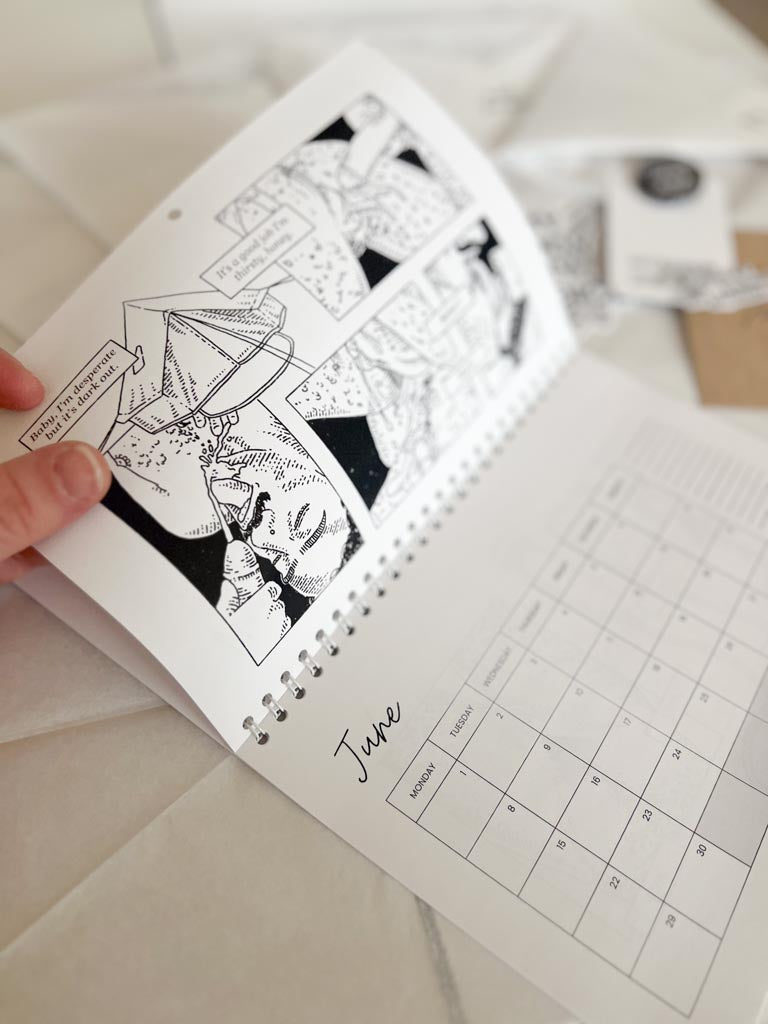 Calender Bundle - Queer Kink Calendar, Stickers & Pronoun Pin