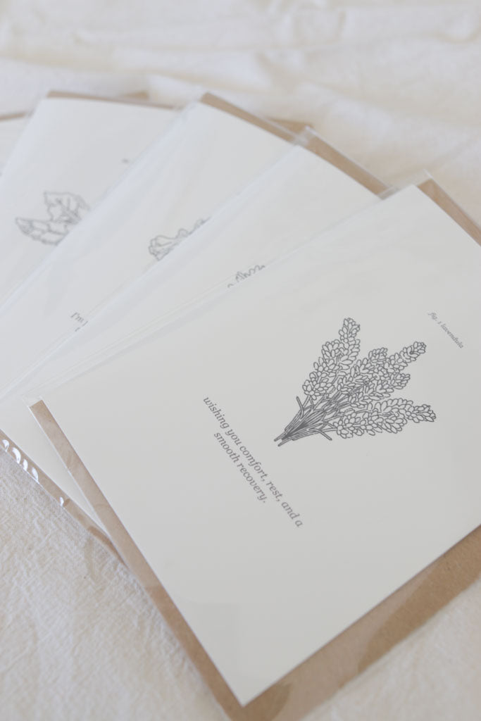 "Wishing You Rest" Lavender Get Well Card – Surgery, Illness, Mental Health