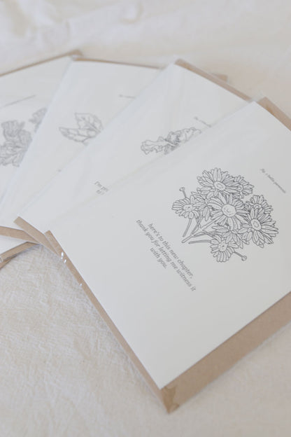 New Chapter" Daisy Greeting Card – Coming Out, Name Change, Trans Affirmation