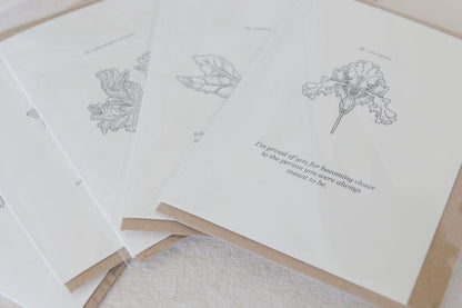 "Becoming Yourself" Iris Greeting Card – Trans Support, Gender Affirmation