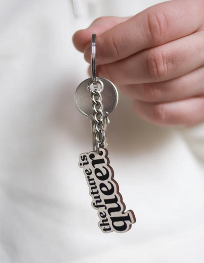 The Future is Queer | LGBTQ+ Wooden Keyring