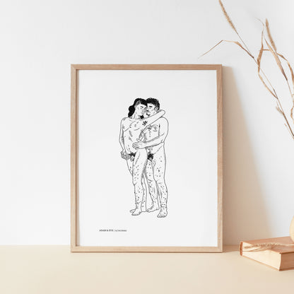 Adam & Eve | Queer / Trans Art Print