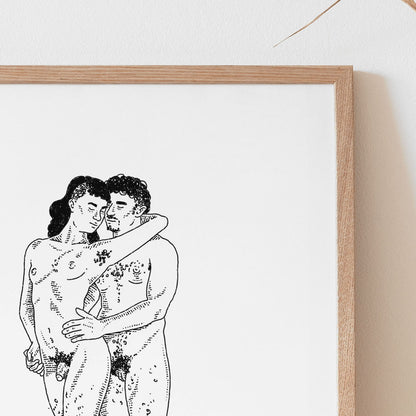 Adam & Eve | Queer / Trans Art Print