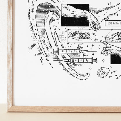 Trans Empowerment Art Print – “We Will Never Be Erased” – Queer Affirmation Poster (A4 & A5)