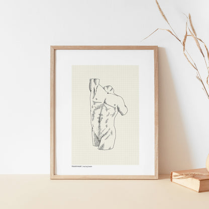 Trans Masc & Femme Nude Bodies | 2 pack | Transgender Art Print 2 Pack